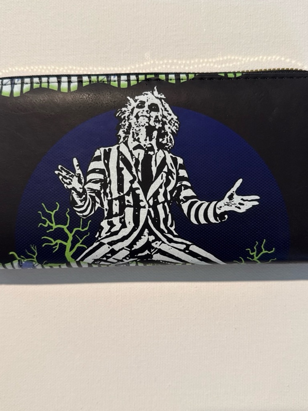 Beetlejuice Black Graphic Zip Pouch Wallet